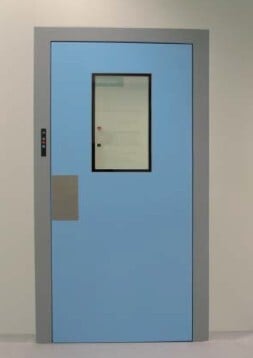 Near-flush hinged doors, 40mm thick sheet metal product image